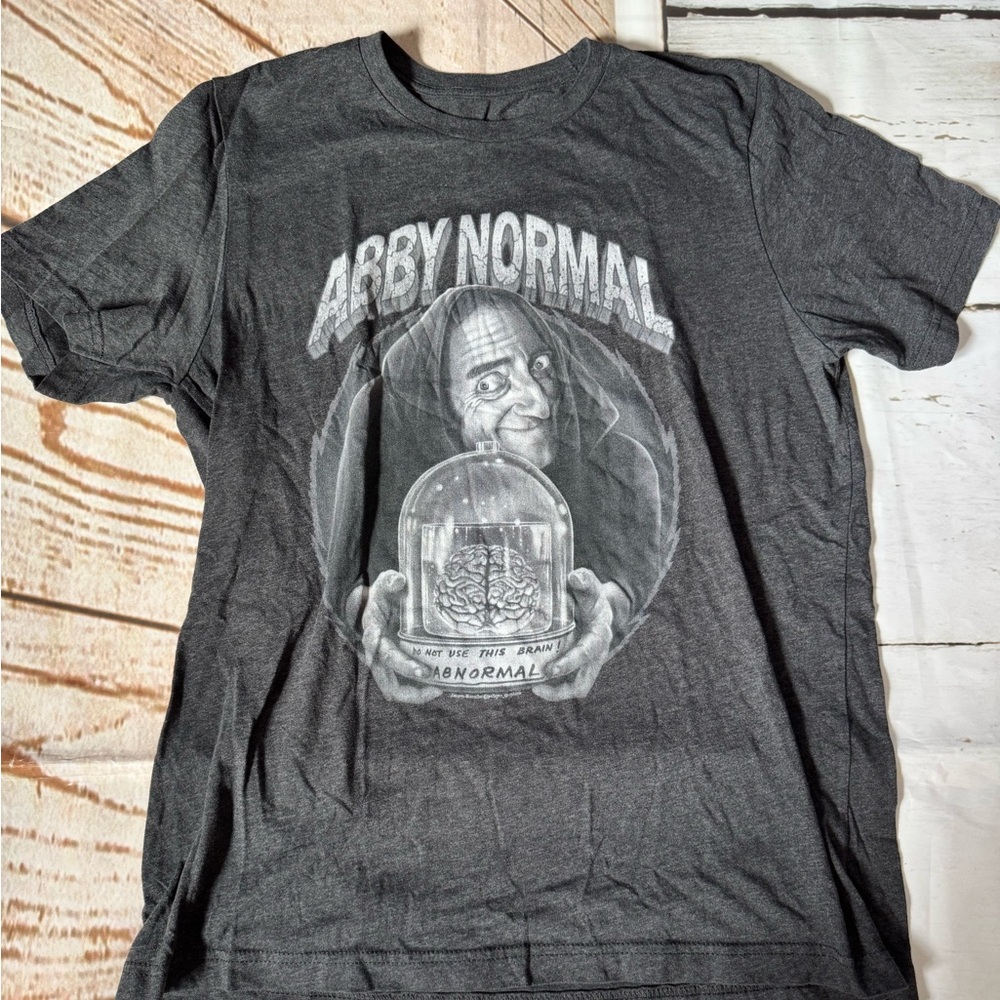 Abby Normal Graphic Tee - Charcoal with White Print